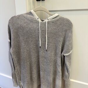 American Eagle Outfitters Gray Ribbed Knit Sweater